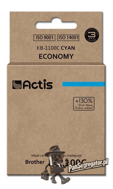 Actis KB-1100C Tusz (zamiennik Brother LC1100C/980C; Standard; 19 ml; niebieski)
