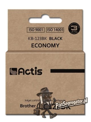 Actis KB-123Bk Tusz (zamiennik Brother LC123BK/LC121BK; Standard; 15 ml; czarny)