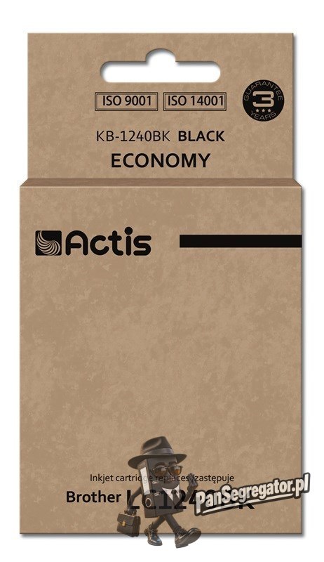 Actis KB-1240Bk Tusz (zamiennik Brother LC1240BK/LC1220BK; Standard; 19 ml; 600 stron, czarny)