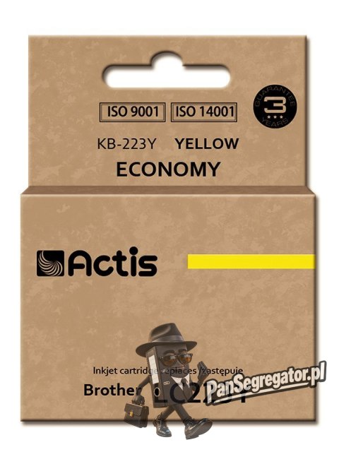 Actis KB-223Y Tusz (zamiennik Brother LC223Y; Standard; 10 ml; żółty)