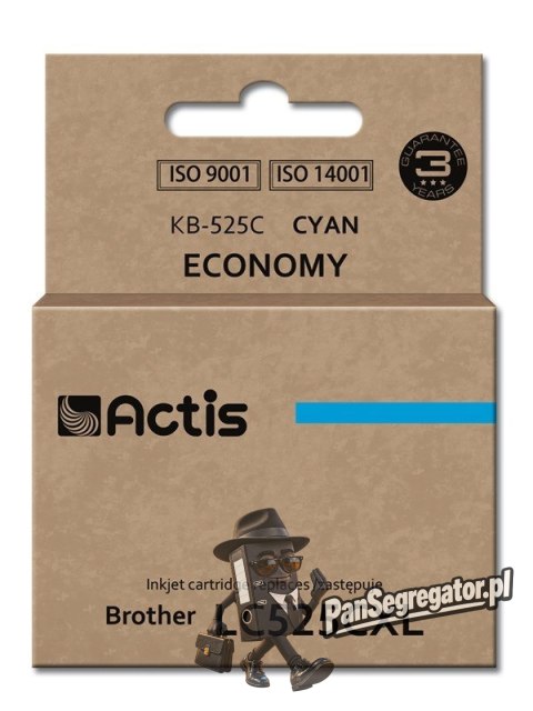 Actis KB-525C Tusz (zamiennik Brother LC525C; Standard; 15 ml; niebieski)