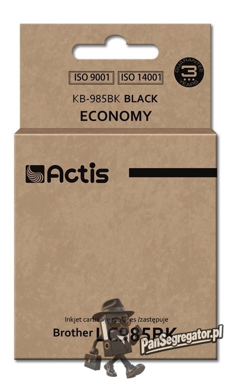 Actis KB-985Bk Tusz (zamiennik Brother LC985BK; Standard; 28,5 ml; czarny)