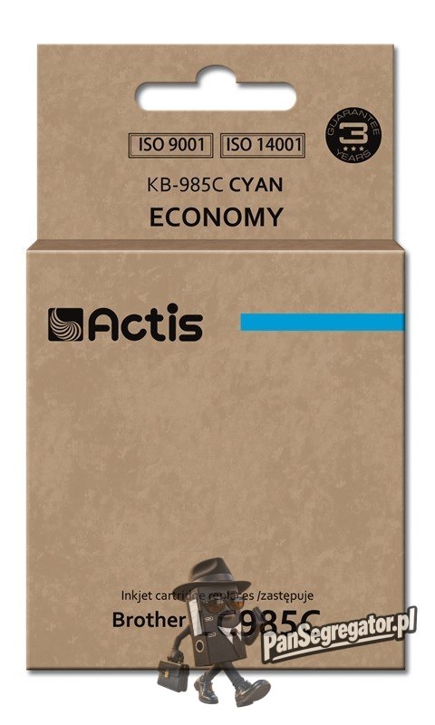 Actis KB-985C Tusz (zamiennik Brother LC985C; Standard; 19,5 ml; niebieski)