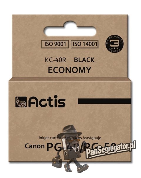 Actis KC-40R Tusz (zamiennik Canon PG-40/PG-50; Standard; 25 ml; czarny)