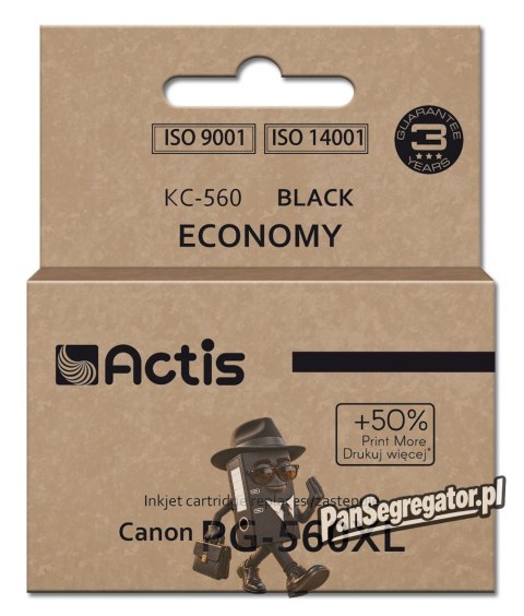Actis KC-560 Tusz (zamiennik Canon PG-560XL; Supreme; 22 ml; czarny). Drukuje więcej o 50% względem OEM.