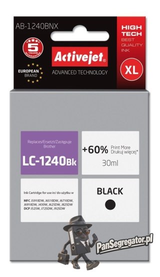 Activejet AB-1240BNX Tusz (zamiennik Brother LC1240BK/1220BK; Supreme; 30 ml; czarny)