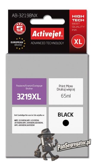 Activejet AB-3219BNX Tusz (zamiennik Brother LC3219Bk XL; Supreme; 65 ml; czarny)