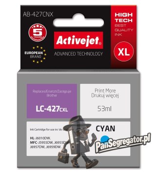 Activejet AB-427CNX Tusz (zamiennik Brother LC-427CXL; Supreme; 53 ml; niebieski)