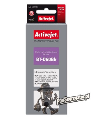 Activejet AB-D60Bk Buteleczka z tuszem z atramentem (zamiennik Brother BT-D60Bk; Supreme; 100 ml; czarny)