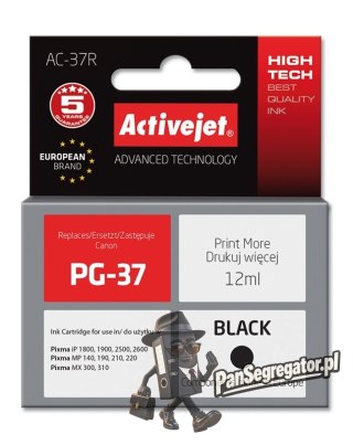 Activejet AC-37R Tusz (zamiennik Canon PG-37; Premium; 12 ml; czarny)