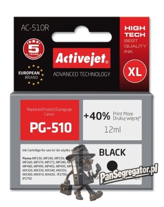 Activejet AC-510R Tusz (zamiennik Canon PG-510; Premium; 12 ml; czarny)