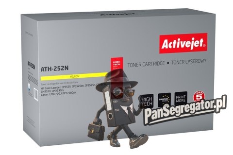 Activejet ATH-252N Toner (zamiennik HP 504A CE252A, Canon CRG-723Y; Supreme; 7000 stron; żółty)