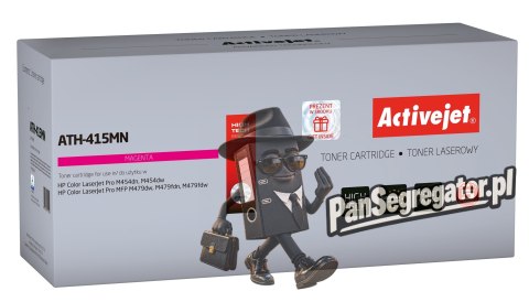 Activejet ATH-415MN Toner (zamiennik HP 415A W2033A; Supreme; 2100 stron; czerwony) z chipem
