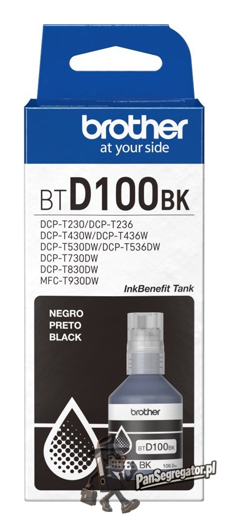 BROTHER Tusz czarny BTD100BK=BT-D100BK