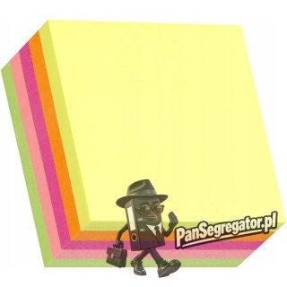 Bloczek samoprzylepny 51x51mm 250k mix 5 kolorów neonowych STICK"N 21203