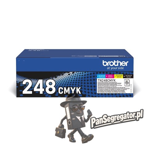 Brother TN-248VAL kaseta z tonerem 4 szt. Oryginalny Czarny, Cyjan, Purpurowy, Żółty