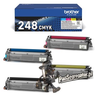Brother TN-248VAL kaseta z tonerem 4 szt. Oryginalny Czarny, Cyjan, Purpurowy, Żółty