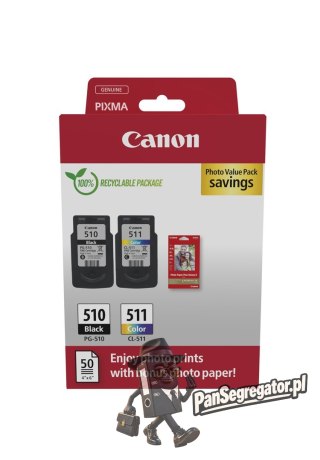 Canon 2970B017 nabój z tuszem 2 szt. Oryginalny Czarny, Cyjan, Purpurowy, Żółty