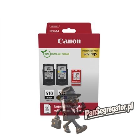 Canon 2970B017 nabój z tuszem 2 szt. Oryginalny Czarny, Cyjan, Purpurowy, Żółty