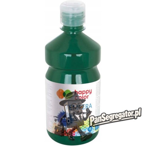 Farba TEMPERA Premium 500ml ciemno zielona HAPPY COLOR HA 3310 0500-52