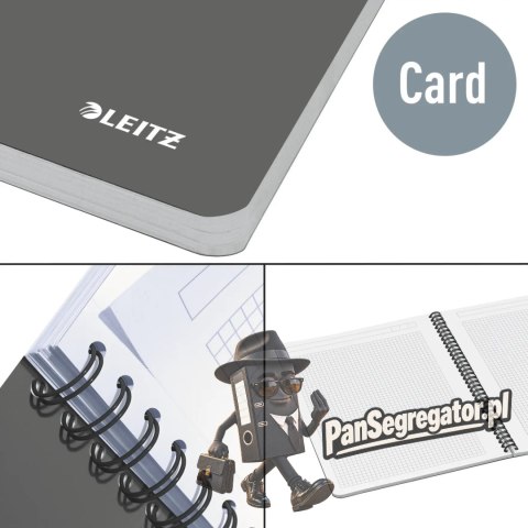 Kołonotatnik Office Card A4 w kratkę czerwony 46471025 LEITZ