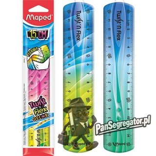 Linijka TWISTN FLEX DECOR niełamliwa 15 cm torebka 279115 MAPED