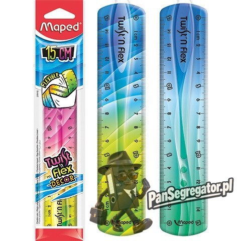Linijka TWISTN FLEX DECOR niełamliwa 15 cm torebka 279115 MAPED