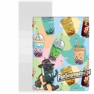 Okładka na dokumenty ucznia pion z nadrukiem BUBBLE TEA OD-21-37 BIURFOL