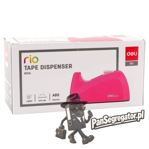 Podajnik do taśmy klejącej RIO różowy E815A PINK DELI