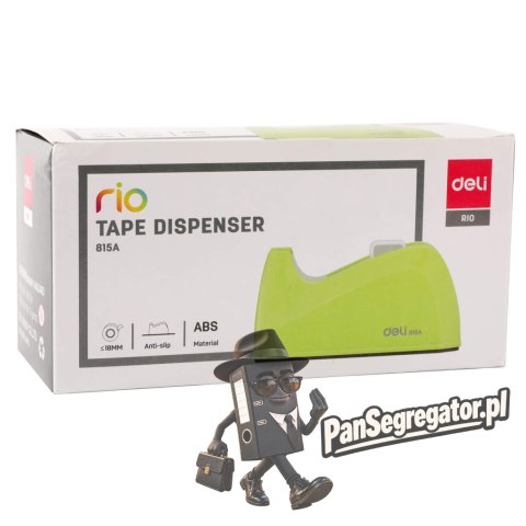 Podajnik do taśmy klejącej RIO zielony E815A GREEN DELI
