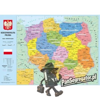 Podkład szkolny na biurko MAPA POLSKA 55x38 KRESKA