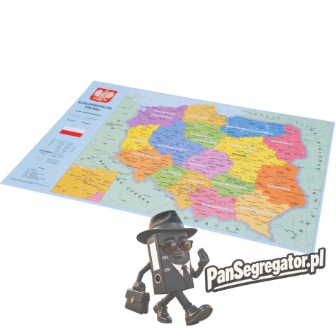 Podkład szkolny na biurko MAPA POLSKA 55x38 KRESKA