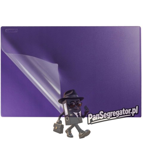 Podkładka na biurko z przezroczystą folią 38x58cm PVC fioletowa BIURFOL KPB-01-05