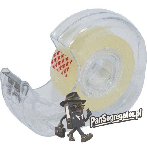 Taśma z podajnikiem 19mm x33m przezroczysta LEVIATAN 009405
