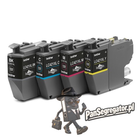 Tusz Brother LC-421XLVAL PagePack 4szt. XL (Czarny, Cyjan, Purpurowy, Żółty)