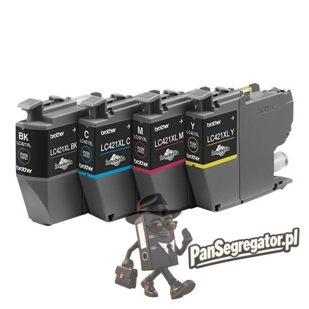 Tusz Brother LC-421XLVAL PagePack 4szt. XL (Czarny, Cyjan, Purpurowy, Żółty)