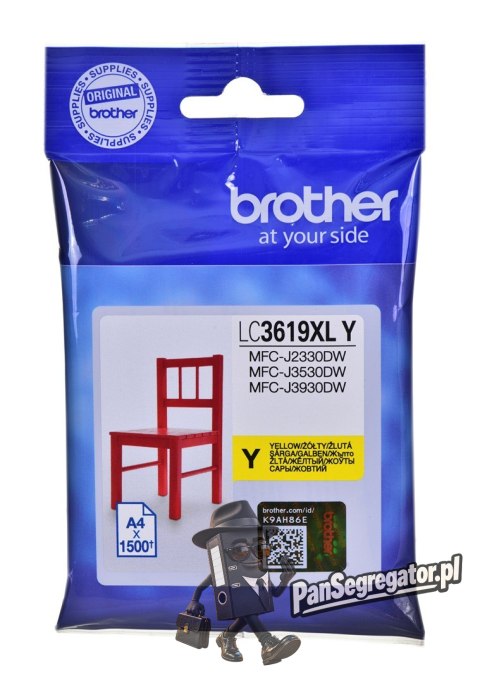 Tusz Brother żółty LC3619XLY=LC-3619XLY, 1500 str.