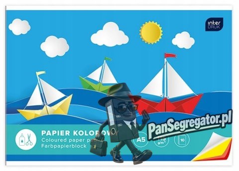 Zeszyt papierów kolorowych A5 10k INTERDRUK