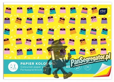 Zeszyt papierów kolorowych A5 10k INTERDRUK