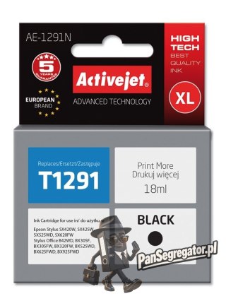 Activejet AE-1291N Tusz (zamiennik Epson T1291; Supreme; 18 ml; czarny)