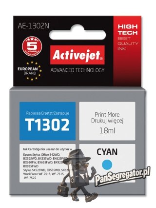 Activejet AE-1302N Tusz (zamiennik Epson T1302; Supreme; 18 ml; niebieski)