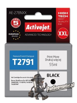 Activejet AE-27BNXX Tusz (zamiennik Epson 27XXL T2791; Supreme; 55 ml; czarny)