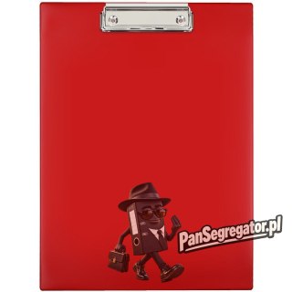 Deska z klipem Clipboard A4 czerwona KH-01-04 BIURFOL