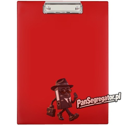 Deska z klipem Clipboard A4 czerwona KH-01-04 BIURFOL