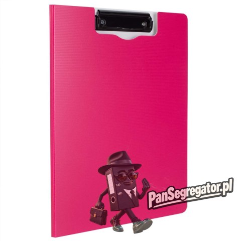 Deska z klipem pionowa A4 zamykana PP RIO różowa EF75002 PINK DELI