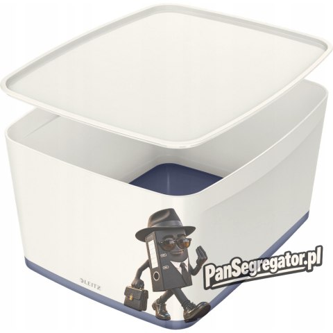 Pojemnik MyBOX duży z pokrywką 18L biało-szary LEITZ 52161001 318 x 198 x 385