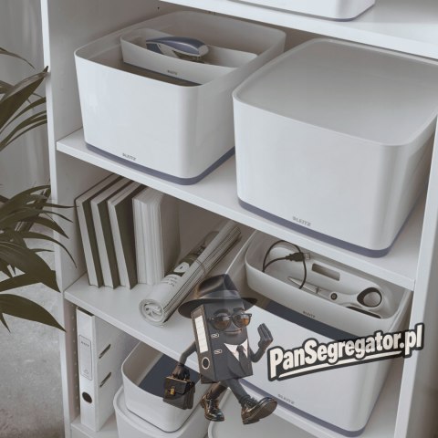 Pojemnik MyBOX duży z pokrywką 18L biało-szary LEITZ 52161001 318 x 198 x 385