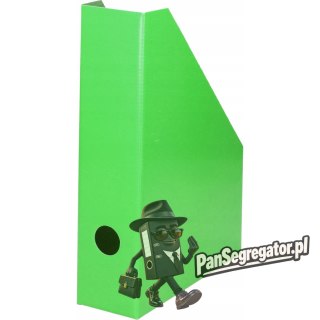 Pojemnik na czasopisma dokumenty A4 gazetownik 7cm zielony lakierowany 100552131 BANTEX