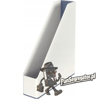 Pojemnik na dokumenty LEITZ WOW dwukolorowy, biały-szary 53621001