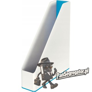 Pojemnik na dokumenty Leitz WOW dwukolorowy, biało-niebieski 53621036
